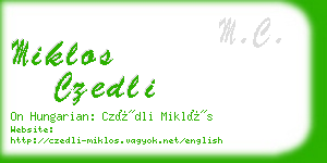 miklos czedli business card